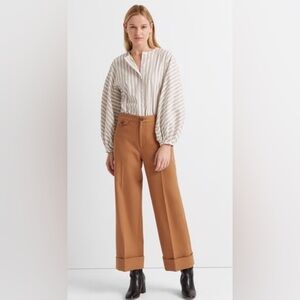 Club Monaco Brown Wide-Leg Pants